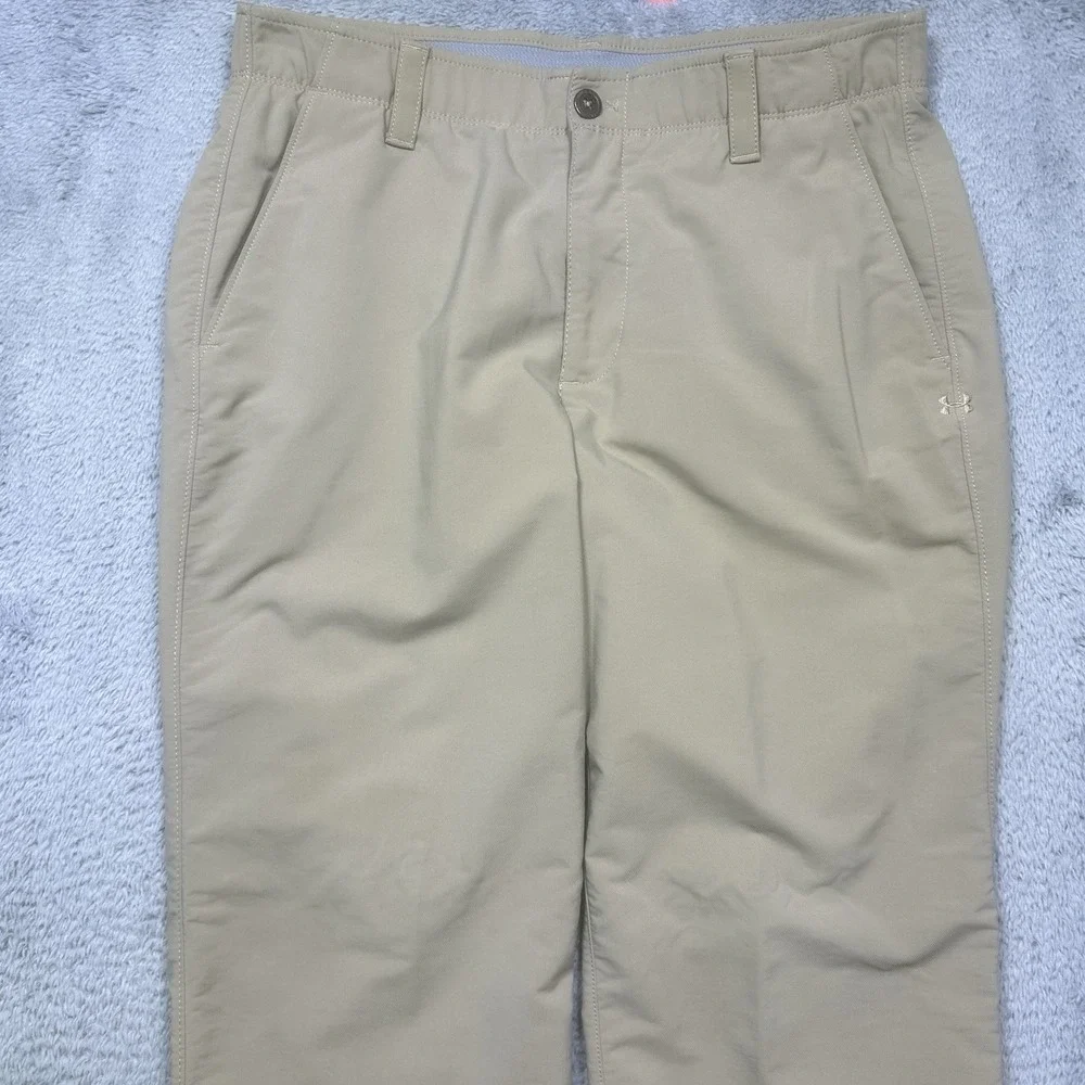 Under Armour Pants Mens‎ 34x32 Beige Golf Chino Cotton Blend Stretch Activewear